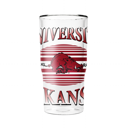 Arkansas College Vault 16oz 2-Pack Glass Tumblers