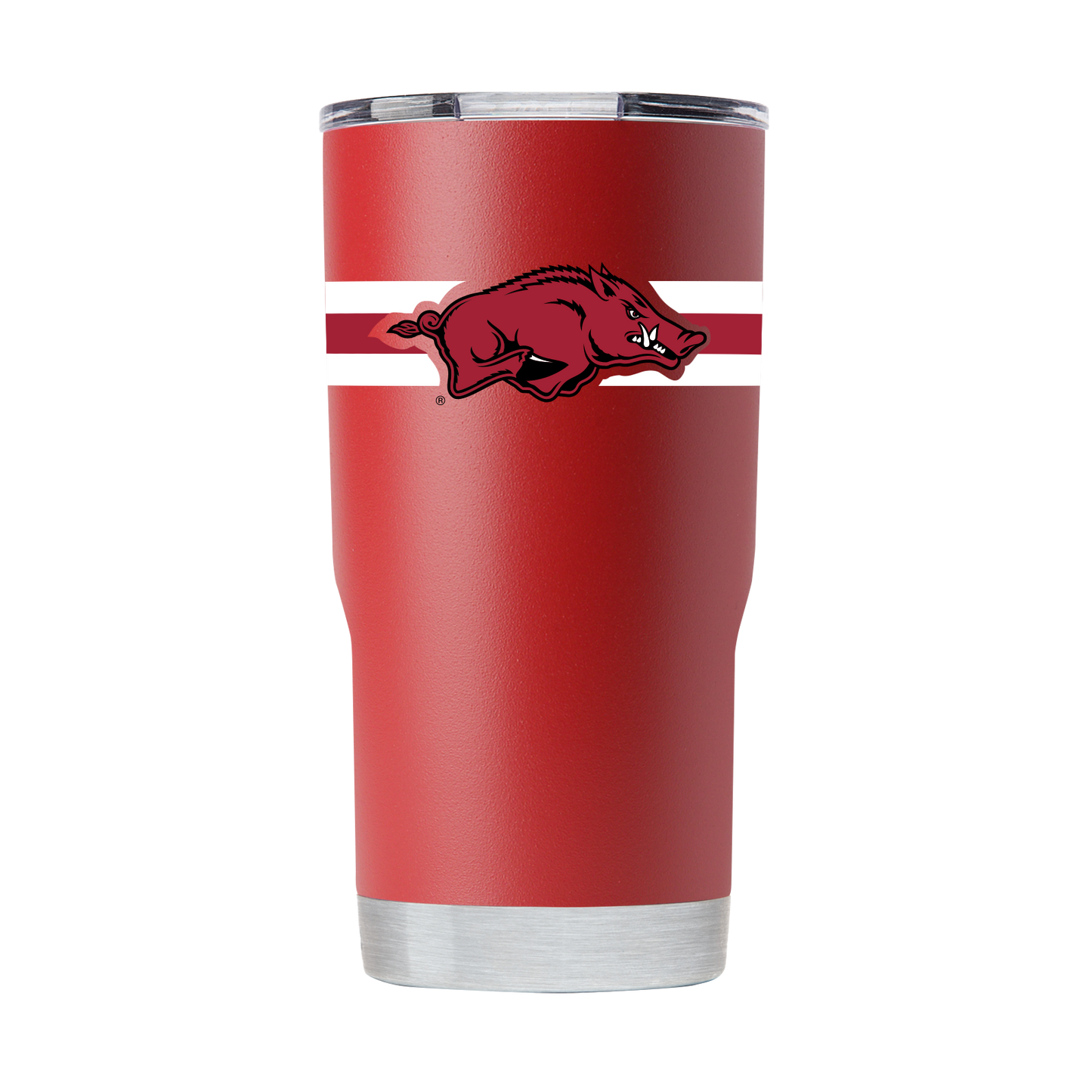 Arkansas 20oz Cardinal Red Striped Tumbler