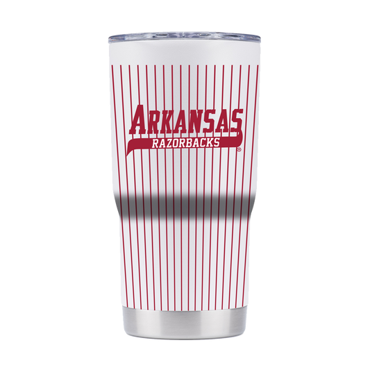 Arkansas 20oz Baseball Pinstripe Tumbler