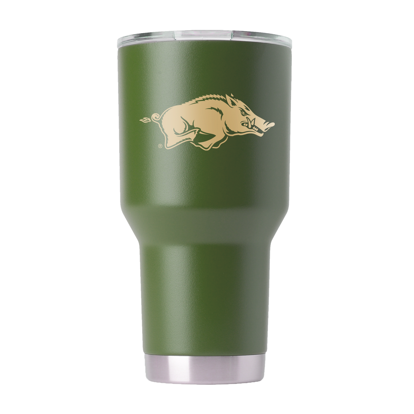 Arkansas 30oz Olive Green Tumbler - American Flag Design