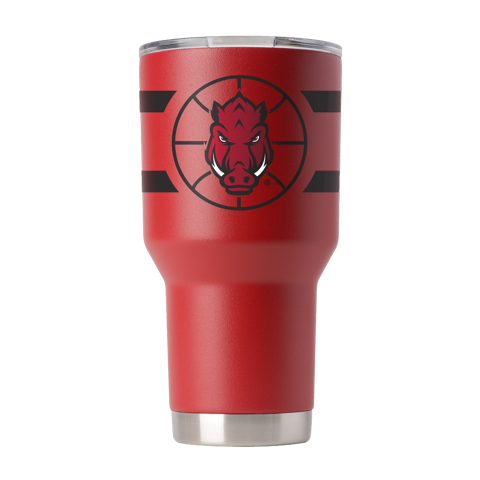 Arkansas 30oz Cardinal Red Basketball Tumbler