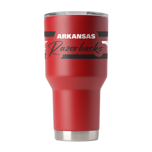 Arkansas 30oz Script Cardinal Red Tumbler