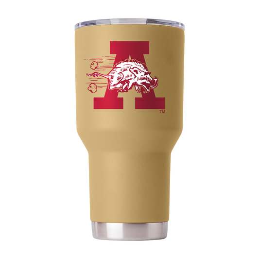 Arkansas 30oz College Vault Gold Tumbler