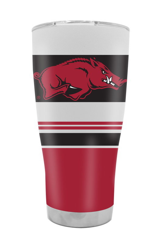 Arkansas 30oz Stripe Tumbler
