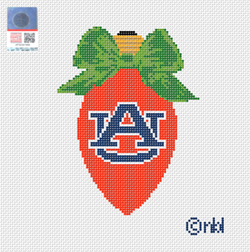 Auburn Christmas Bow Light Bulb