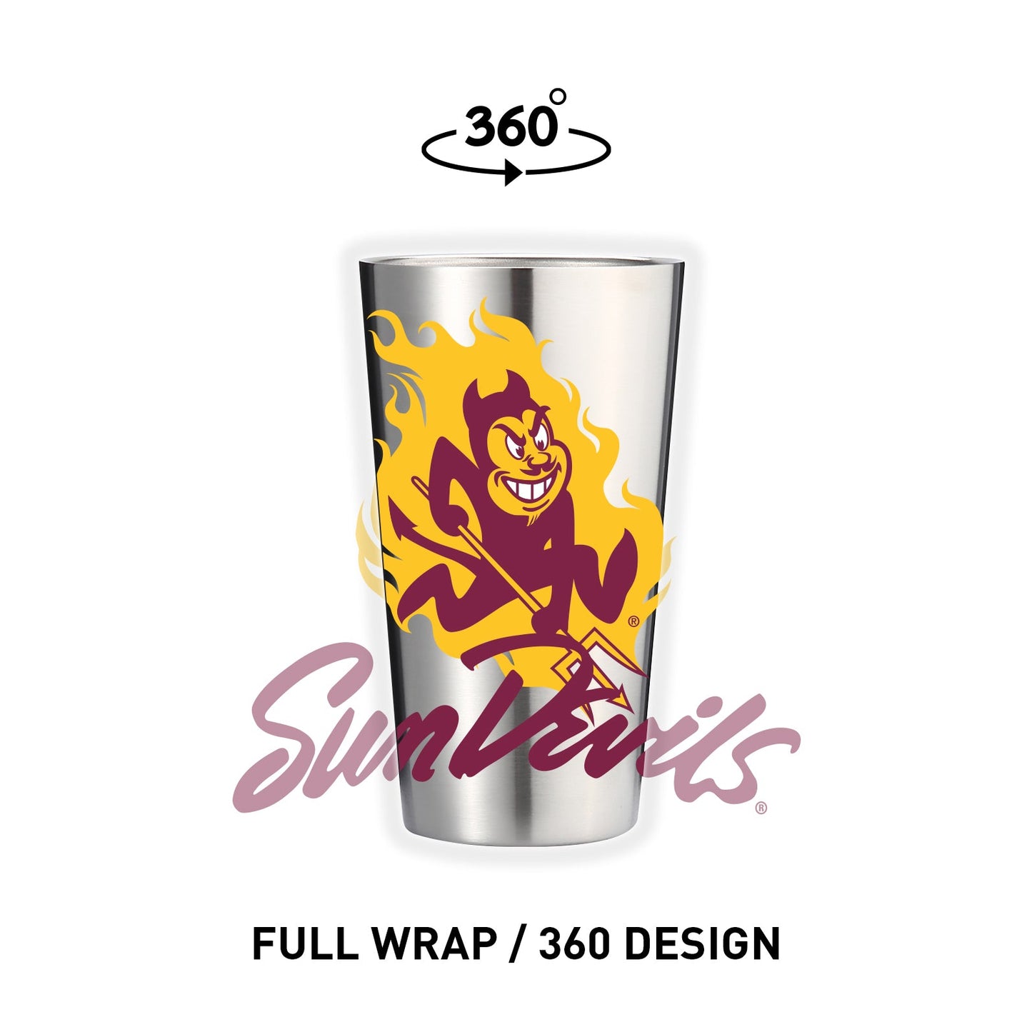 Arizona State 16oz Stainless Pint