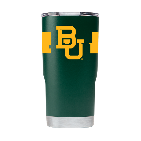 Baylor 20ozGreen Tumbler w- Stripes