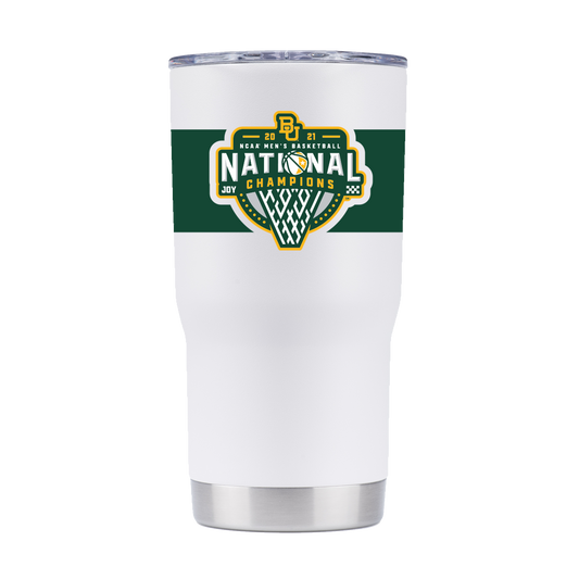 Baylor 20oz National Champs  White Tumbler