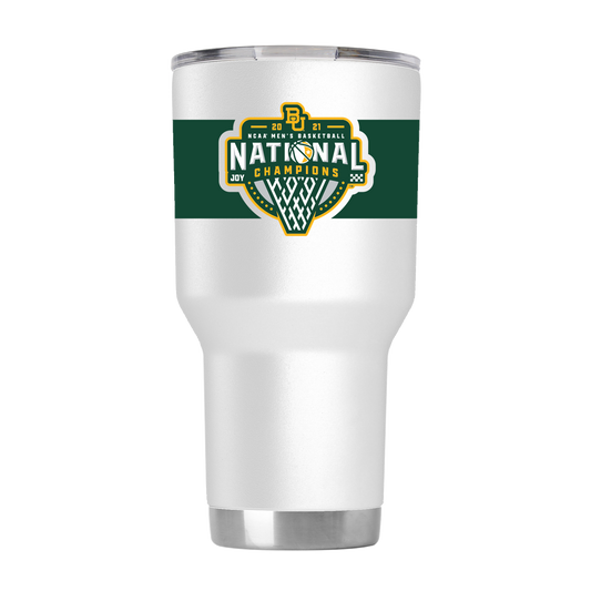 Baylor 30oz National Champs White Tumbler