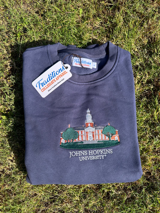 Official Johns Hopkins Crewneck (Navy)
