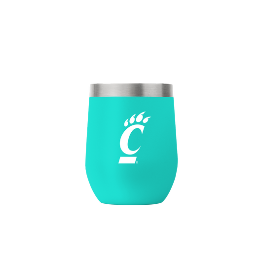 Cincinnati 12oz Stemless Teal Tumbler