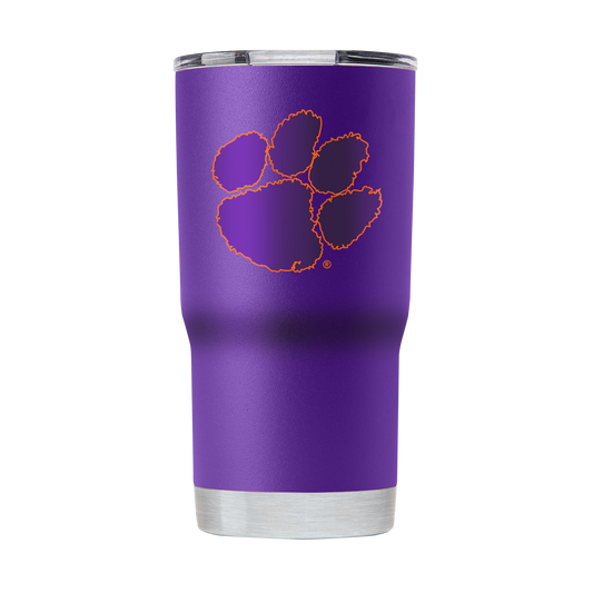 Clemson 20oz Purple Monochromatic Tumbler