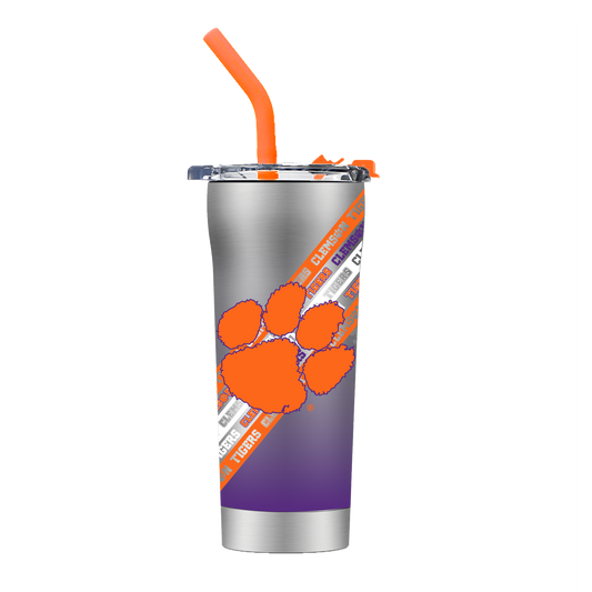 Clemson Straw Tumbler