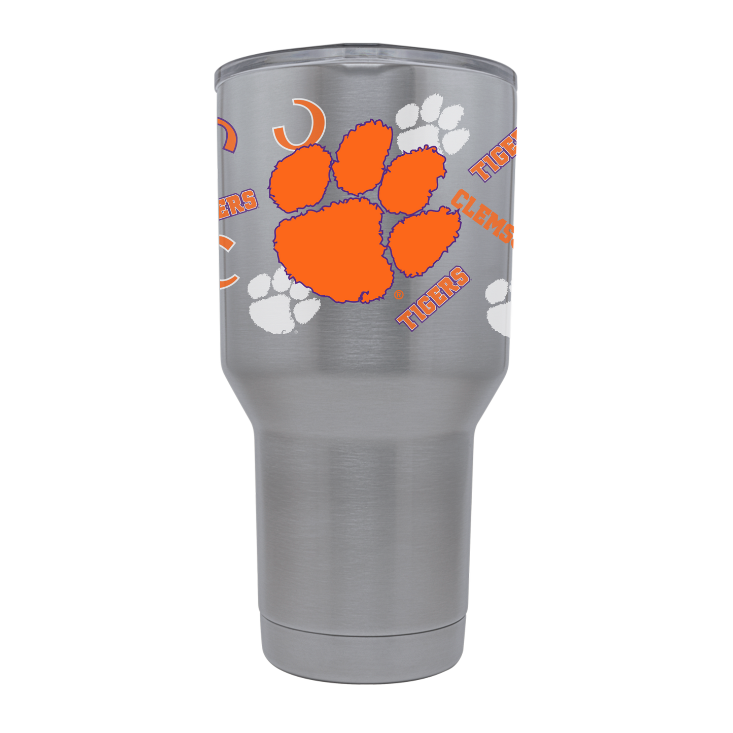 Clemson 30oz Stainless Steel All Over Tumbler