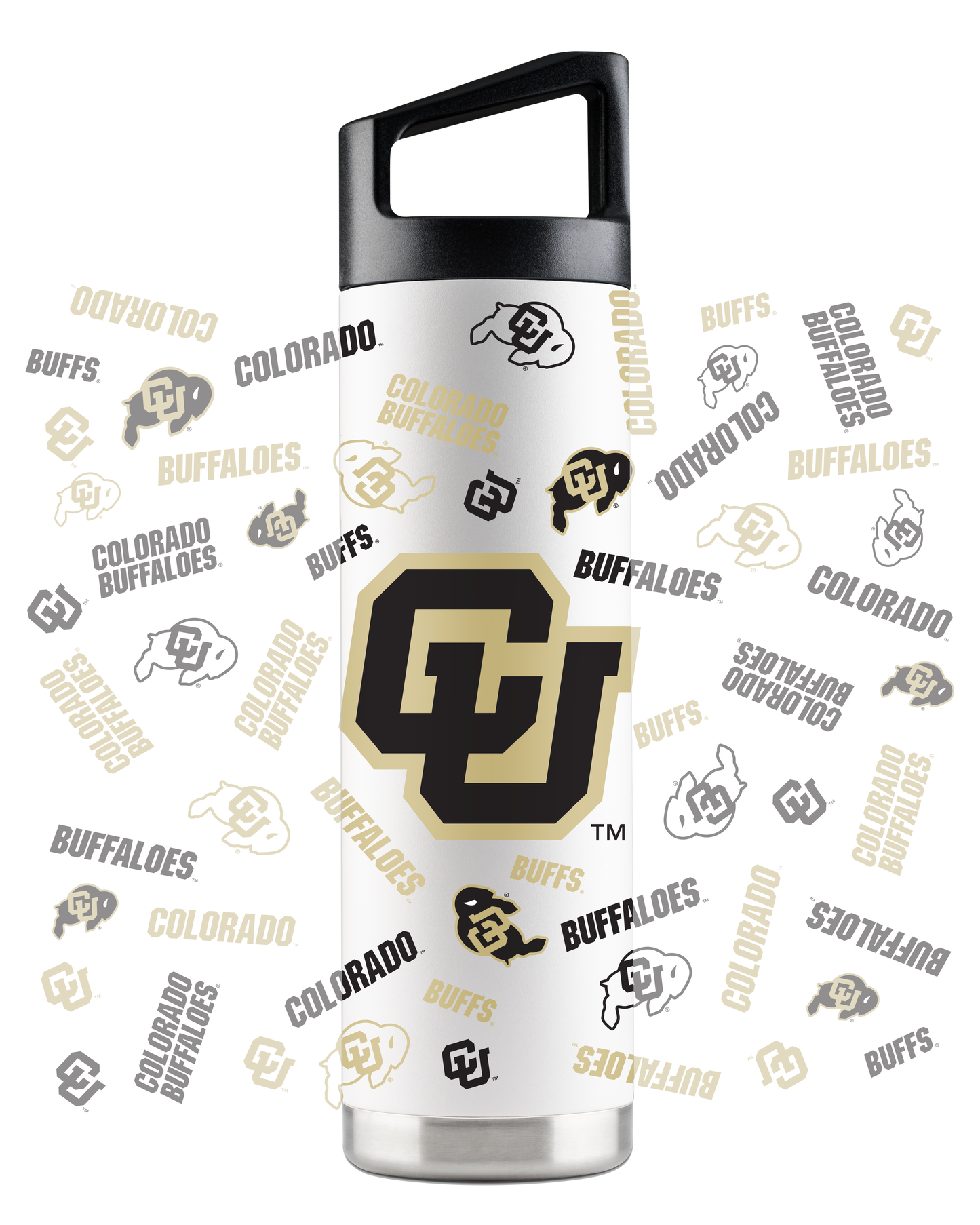 Colorado 22oz White Bottle - All Over Design