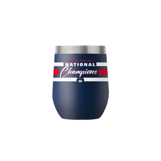 UConn 12oz Stemless Navy Tumbler - 2024 National Champions