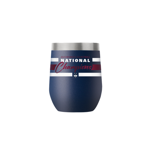 UConn 2025 National Champions 12oz Stemless Tumbler