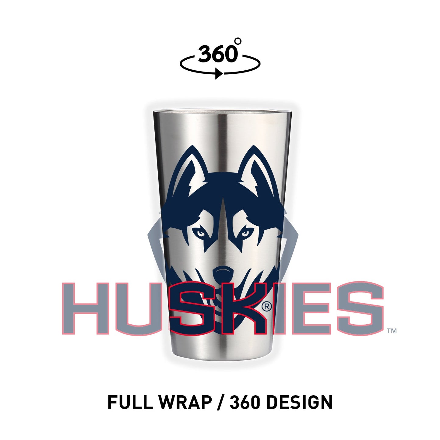 UConn 16oz Stainless Pint