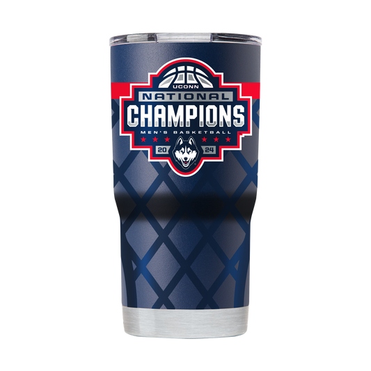 UConn 20oz Navy Basketball Tumbler - 2024 National Champions