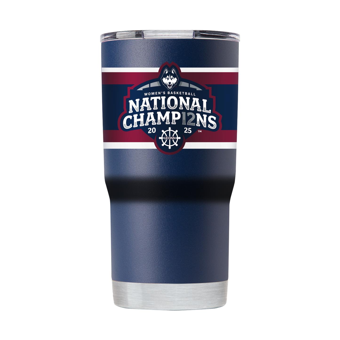 UConn 2025 National Champions 20oz Navy Basketball Tumbler
