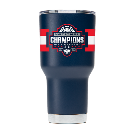 UConn 30oz Navy Stainless Steel Tumbler - 2024 National Champions