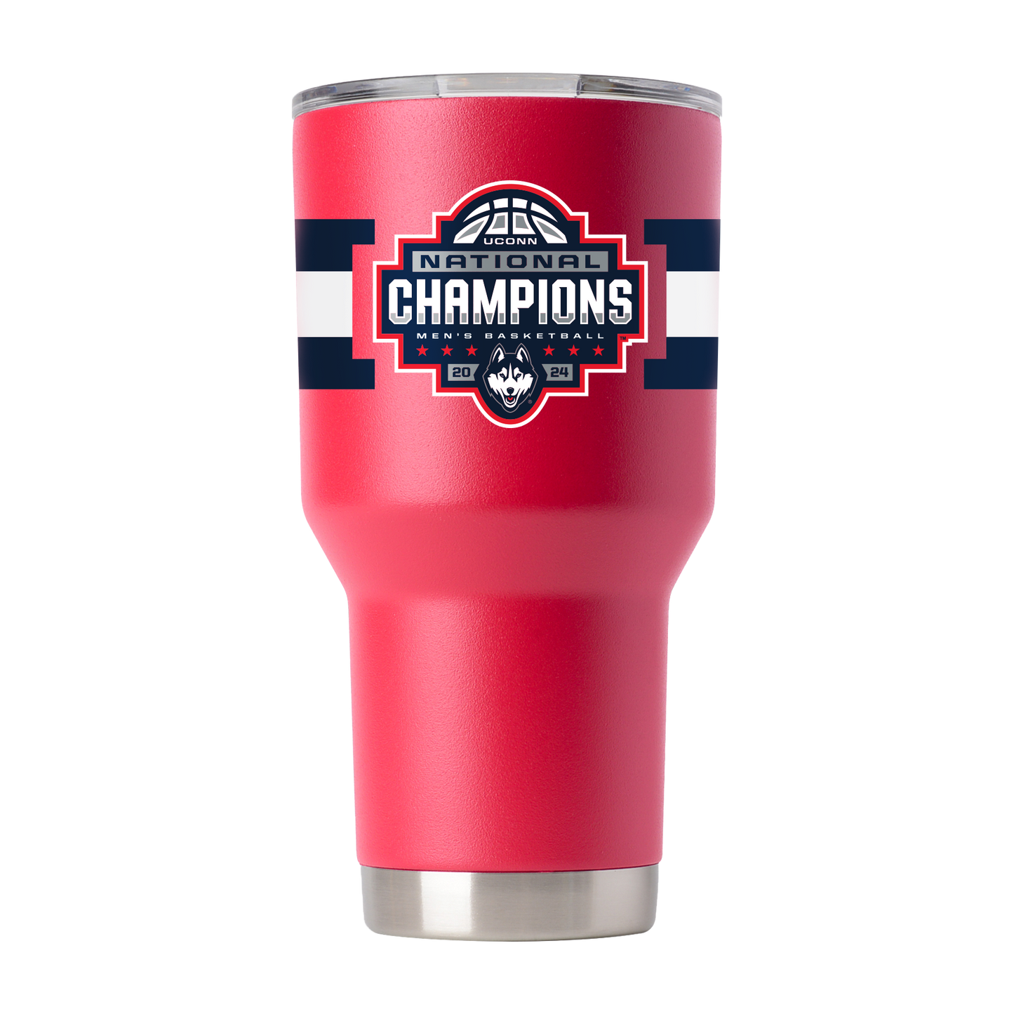 UConn 30oz Red Stainless Steel Tumbler - 2024 National Champions