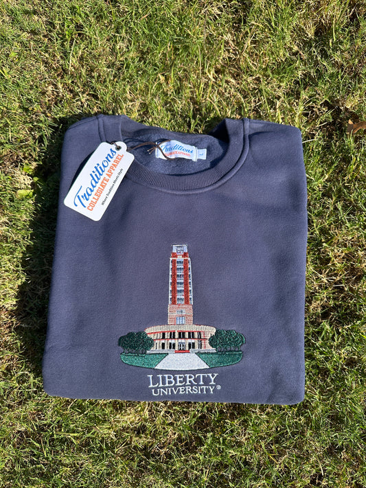 Official Liberty University Tower Crewneck (Navy)