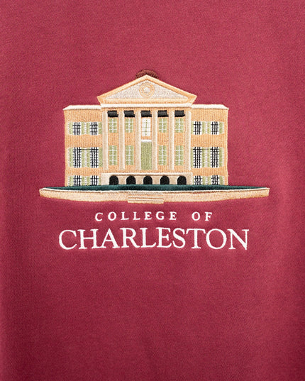College of Charleston Crewneck - Light Maroon