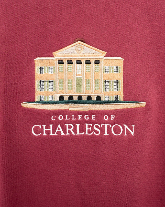 College of Charleston Crewneck - Light Maroon