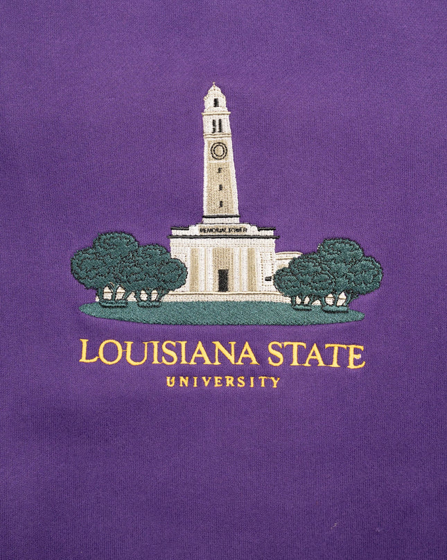 LSU Crewneck - Memorial Tower Purple