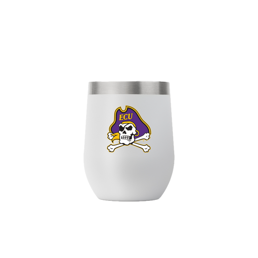 East Carolina 12oz Stemless Light Gray Tumbler