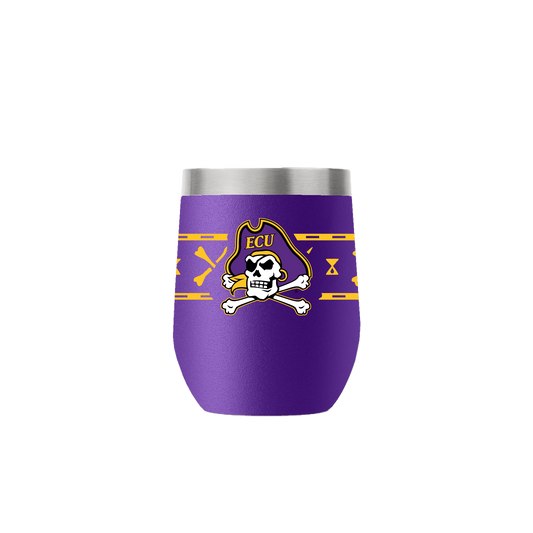 East Carolina 12oz Stemless Purple Tumbler