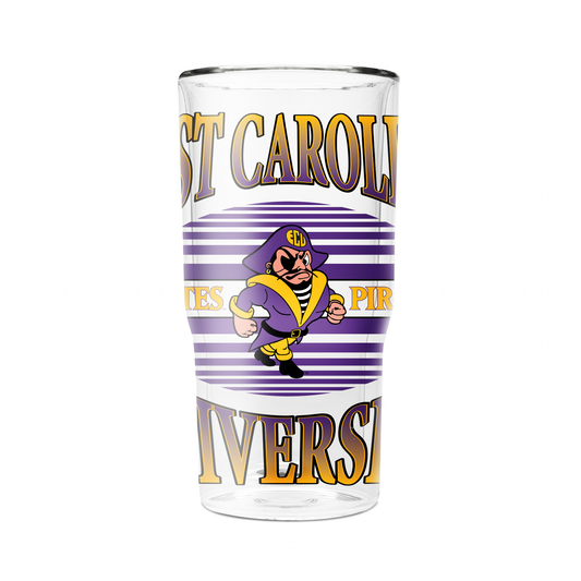 East Carolina College Vault 16oz 2-Pack Glass Tumblers