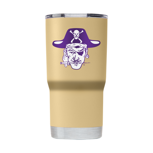 East Carolina College Vault 20oz Gold Tumbler