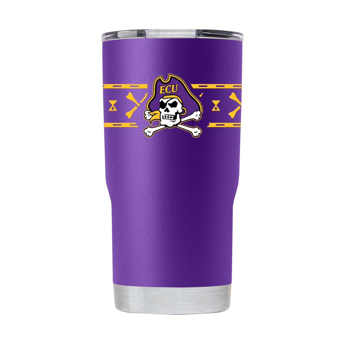 East Carolina 20oz Striped Purple Tumbler
