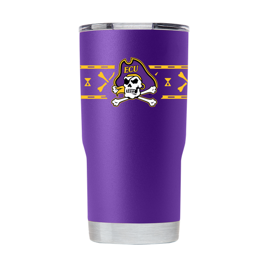 East Carolina 20oz Striped Purple Tumbler