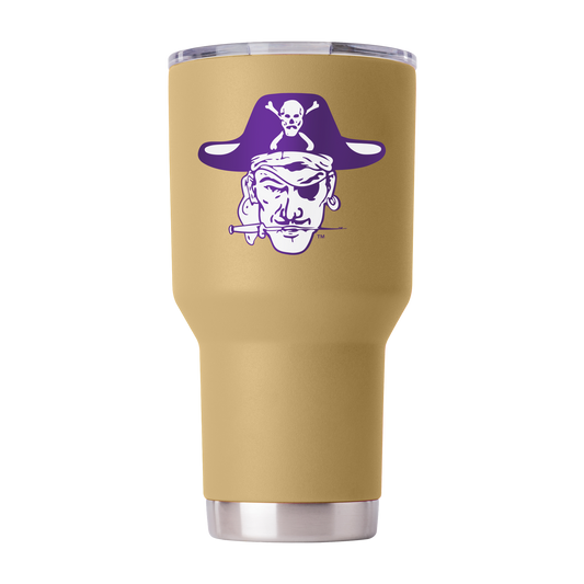 East Carolina College Vault 30oz Gold Tumbler
