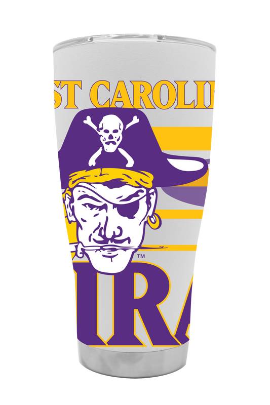 East Carolina College Vault 30oz White Tumbler