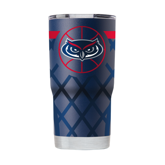 Florida Atlantic 20oz Navy Basketball Tumbler