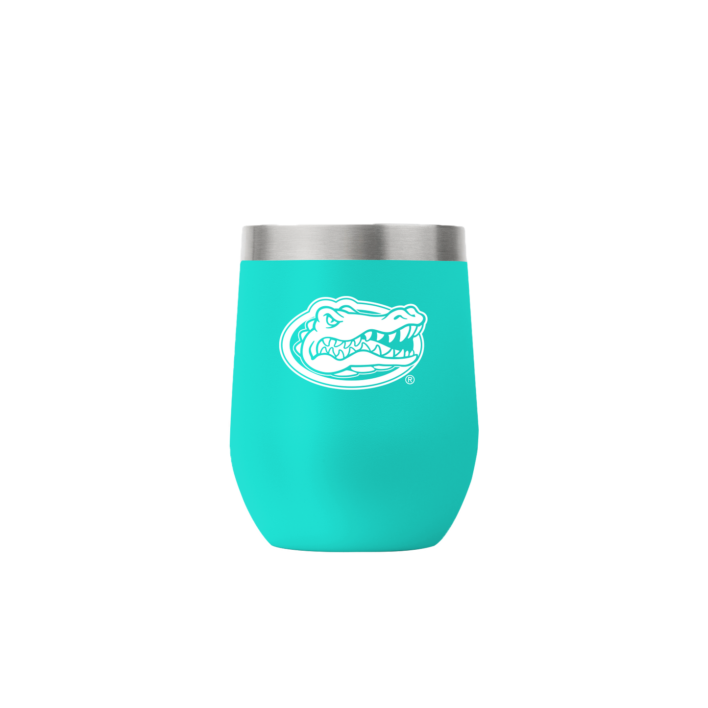 Florida 12oz Stemless Teal "Gatorhead" Tumbler