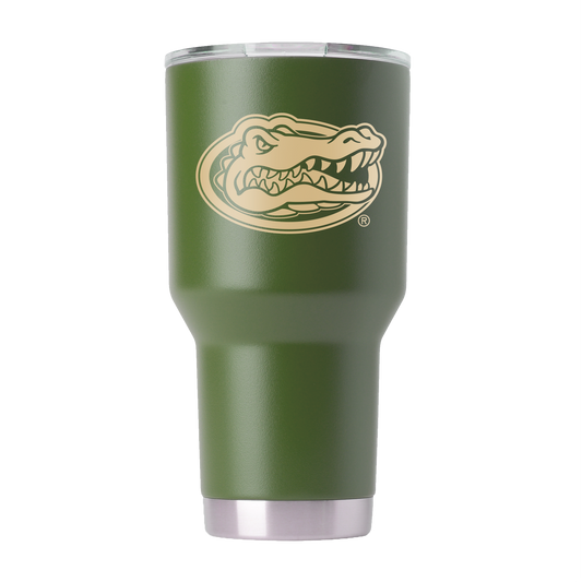 Florida 30oz Olive Green Tumbler - American Flag Design