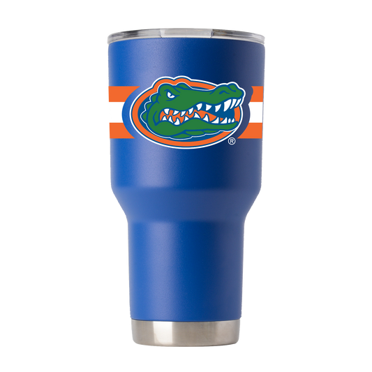 Florida 30oz Blue Stainless Steel Tumbler w- Stripes