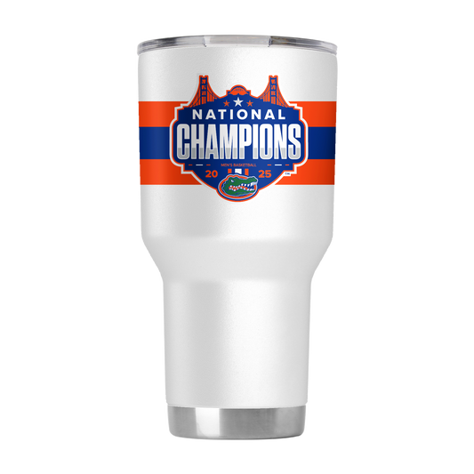 Florida 2025 National Champions 30oz White Tumbler