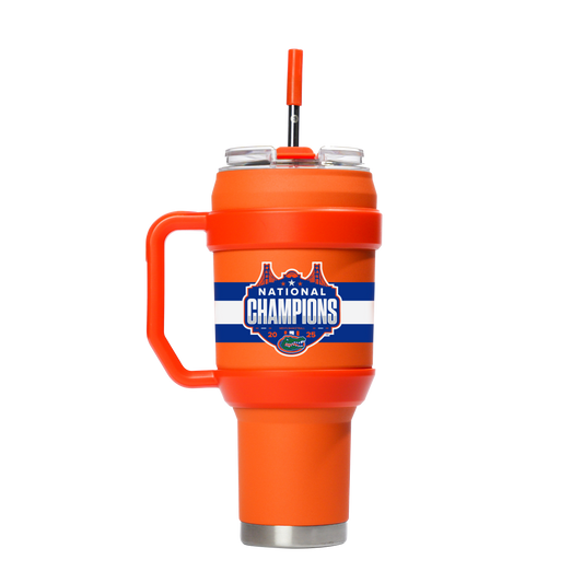Florida 2025 National Champions 40oz Orange Stainless Steel Tumbler