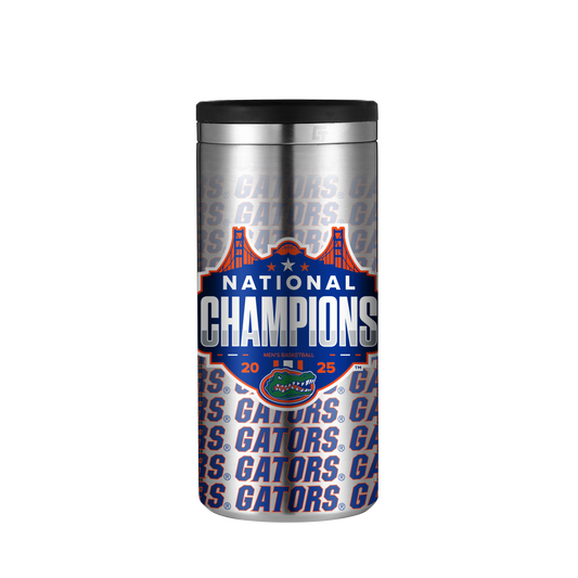 Florida 2025 National Champions Stainless Steel Skinny Can Koozie