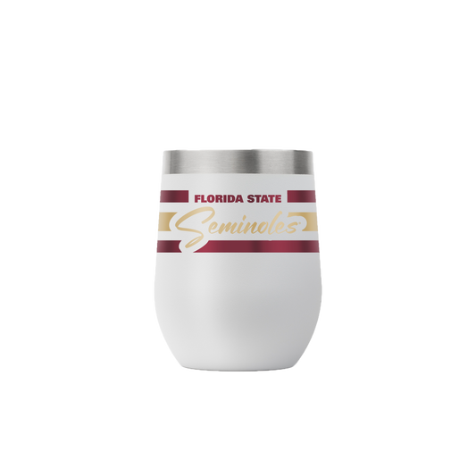 Florida State 12oz Script Stemless Light Gray Tumbler