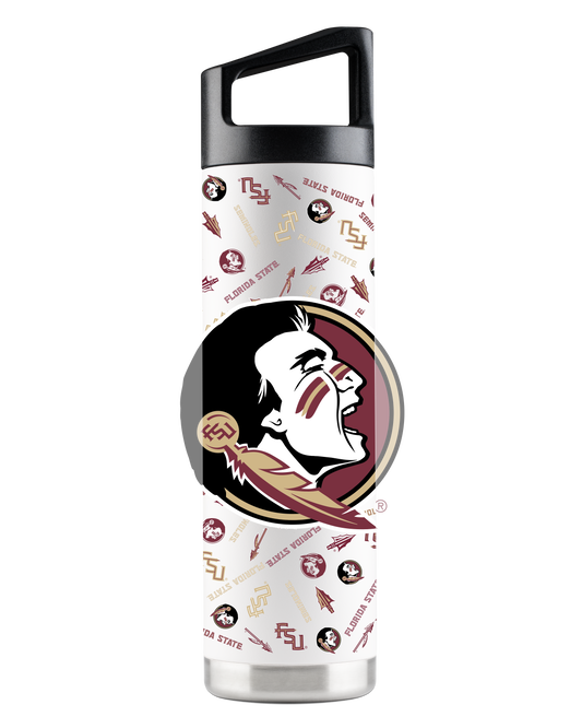 Florida State 22oz White Bottle - All Over