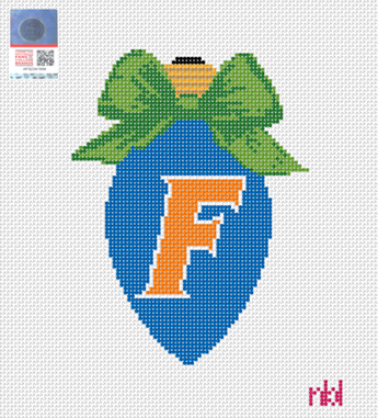 Florida Christmas Bow Light Bulb
