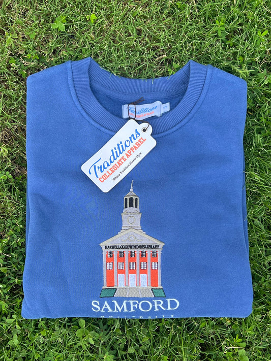 Official Samford University Crewneck (Blue)