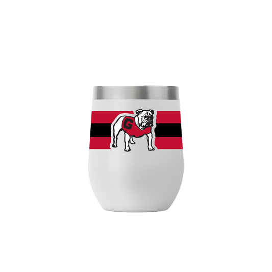 Georgia 12oz Stemless Light Gray Tumbler 4th 360